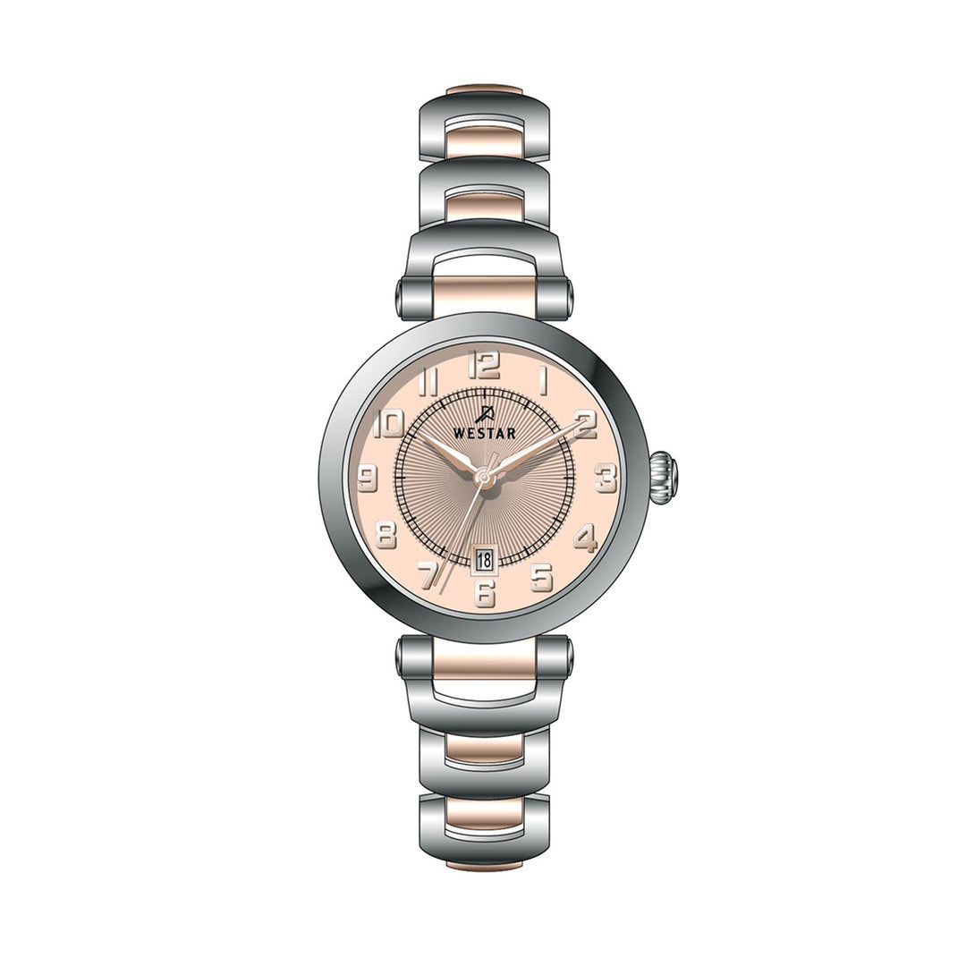 Westar Ornate Ladies 28 mm Pink Dial Quartz Watch - 20341SPN609