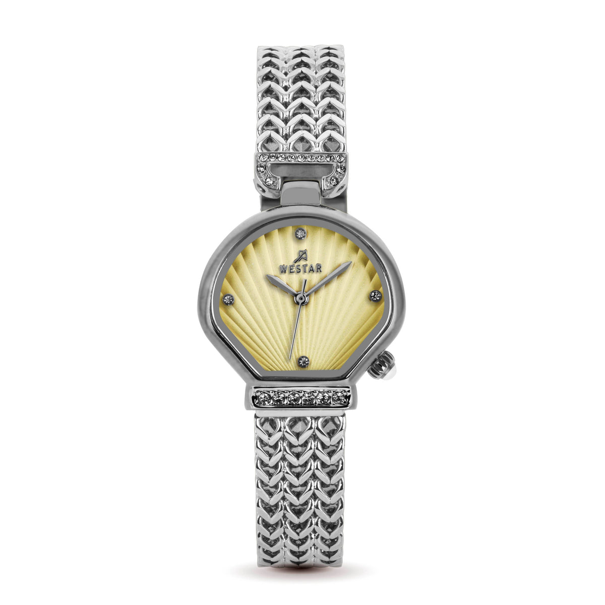 Westar Ornate Ladies Light Champagne Dial 27X30 mm Quartz Watch