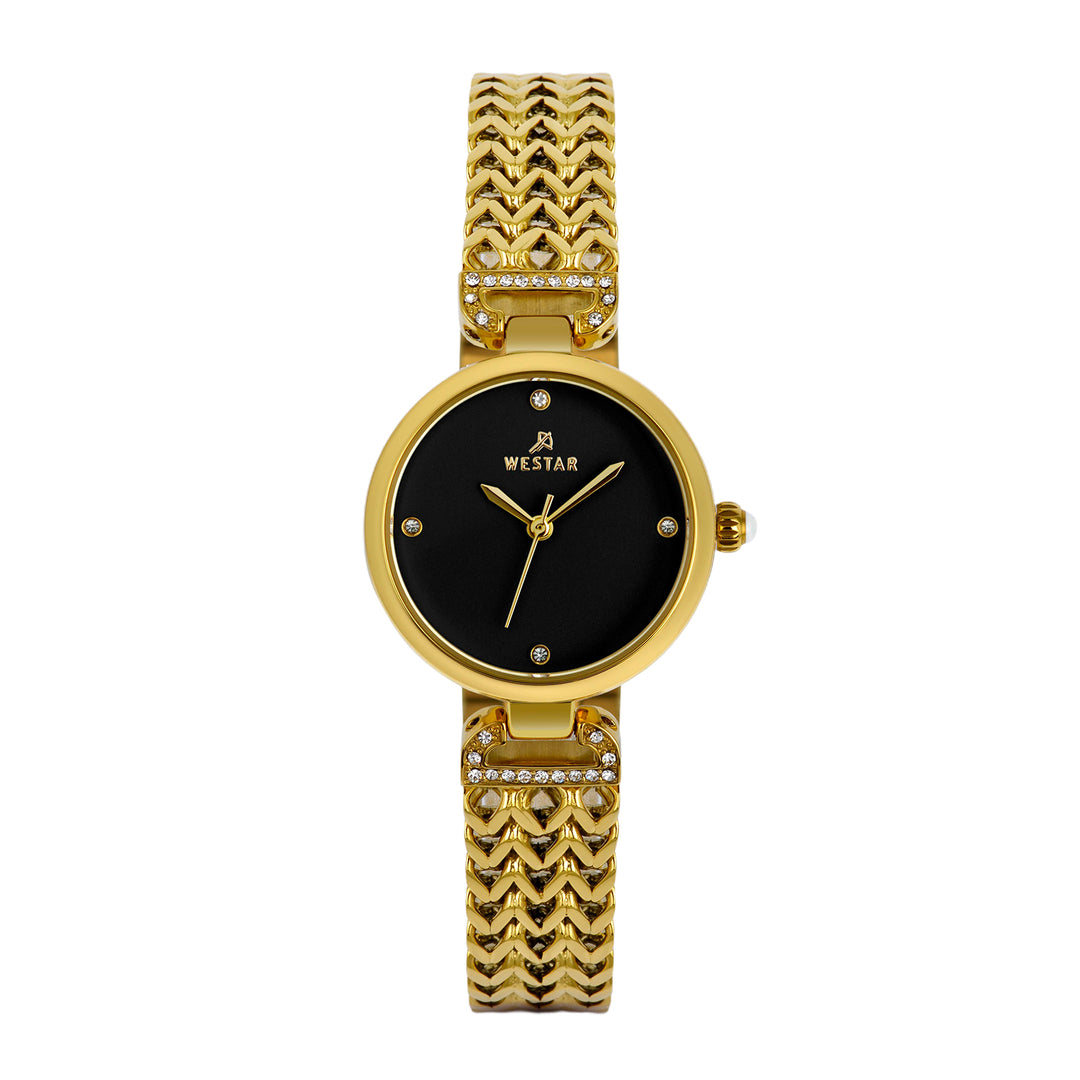 Westar Ornate Ladies Black Dial 26.5 mm Quartz Watch