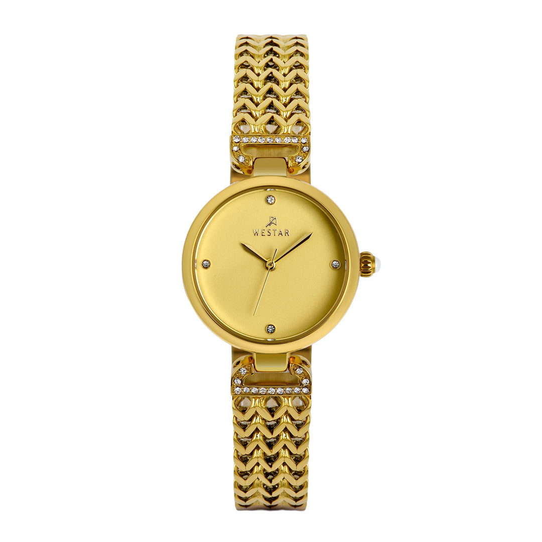 Westar Ornate Ladies Dark Champagne Dial 26.5 mm Quartz Watch