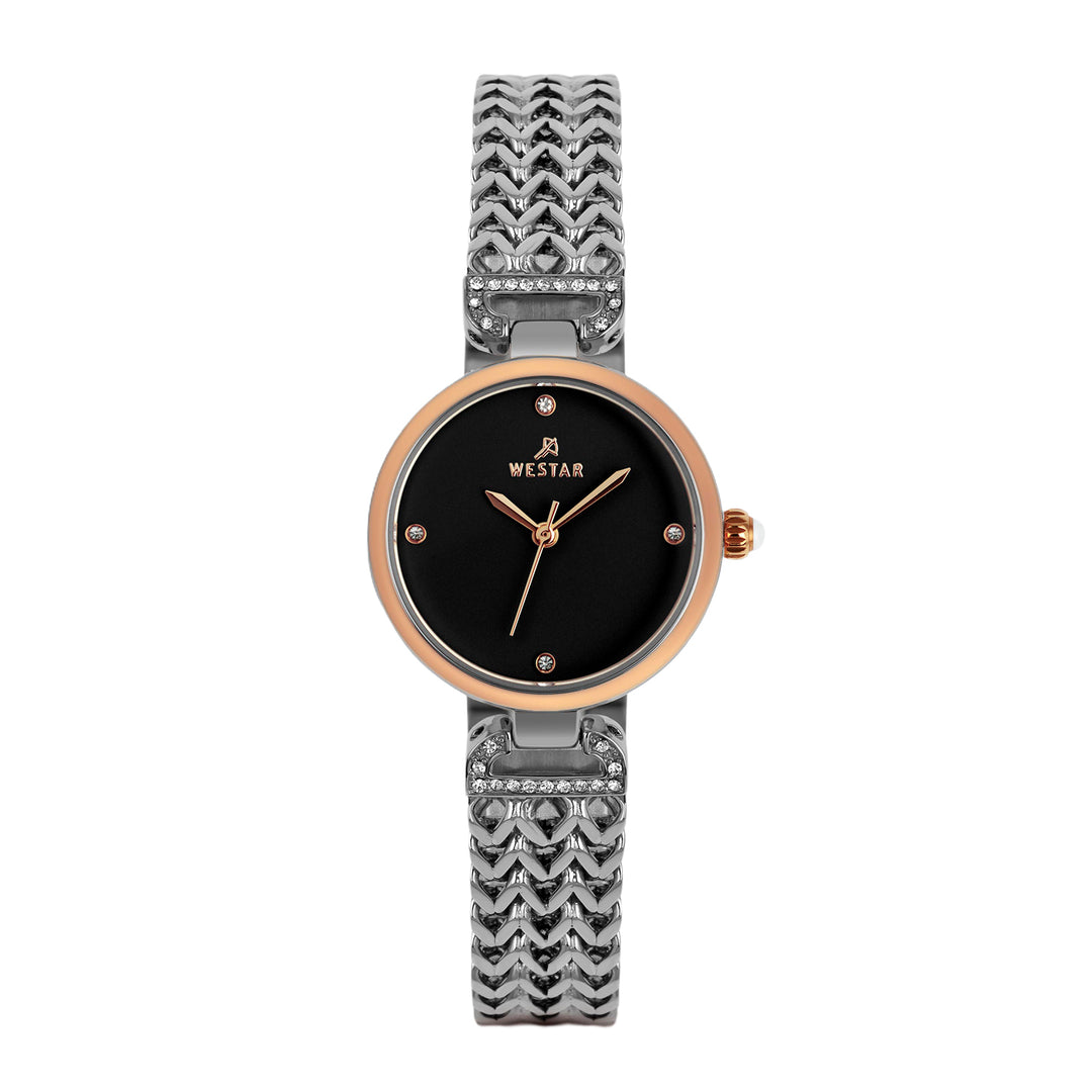 Westar Ornate Ladies Black Dial 26.5 mm Quartz Watch