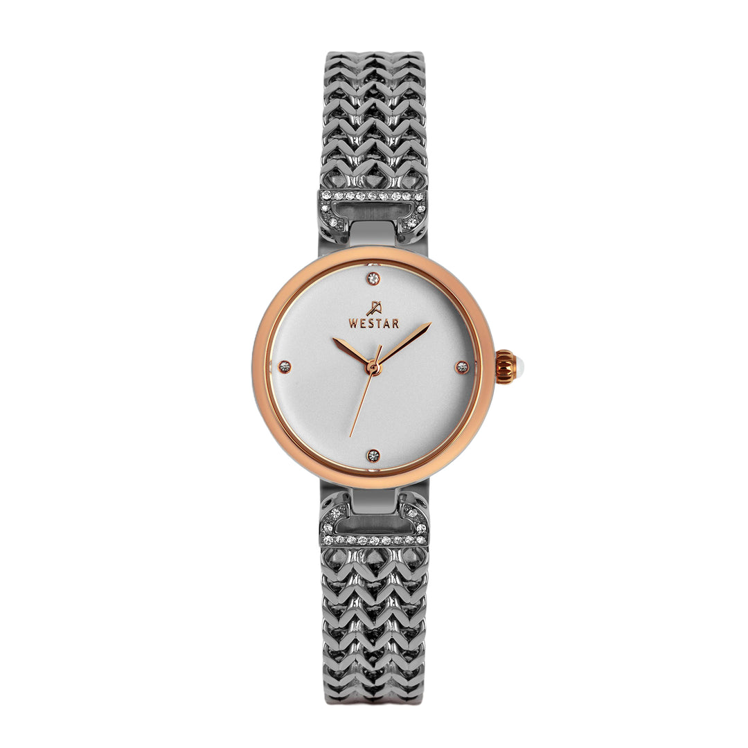 Westar Ornate Ladies Silver Dial 26.5 mm Quartz Watch