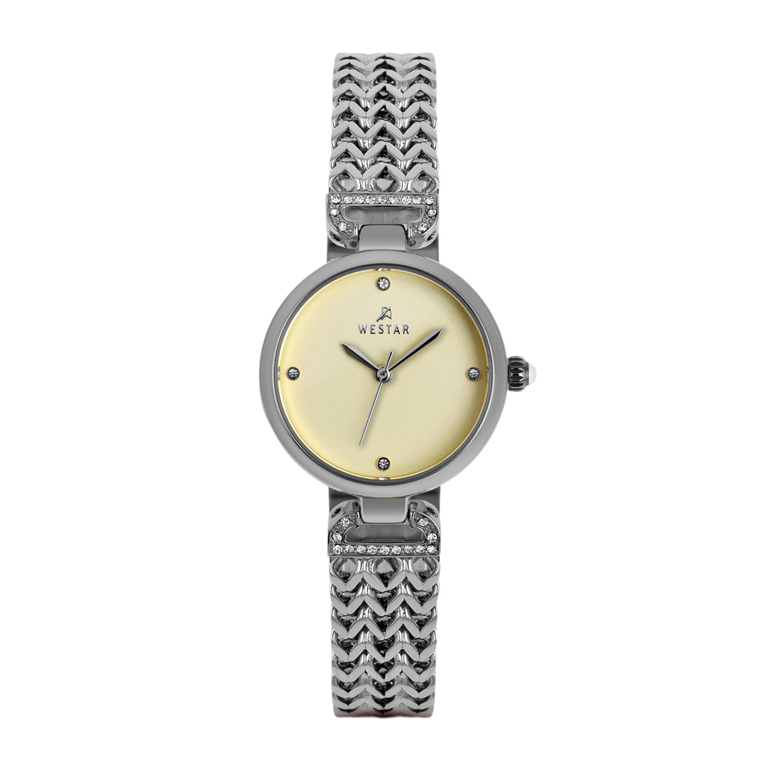 Westar Ornate Ladies Light Champagne Dial 26.5 mm Quartz Watch