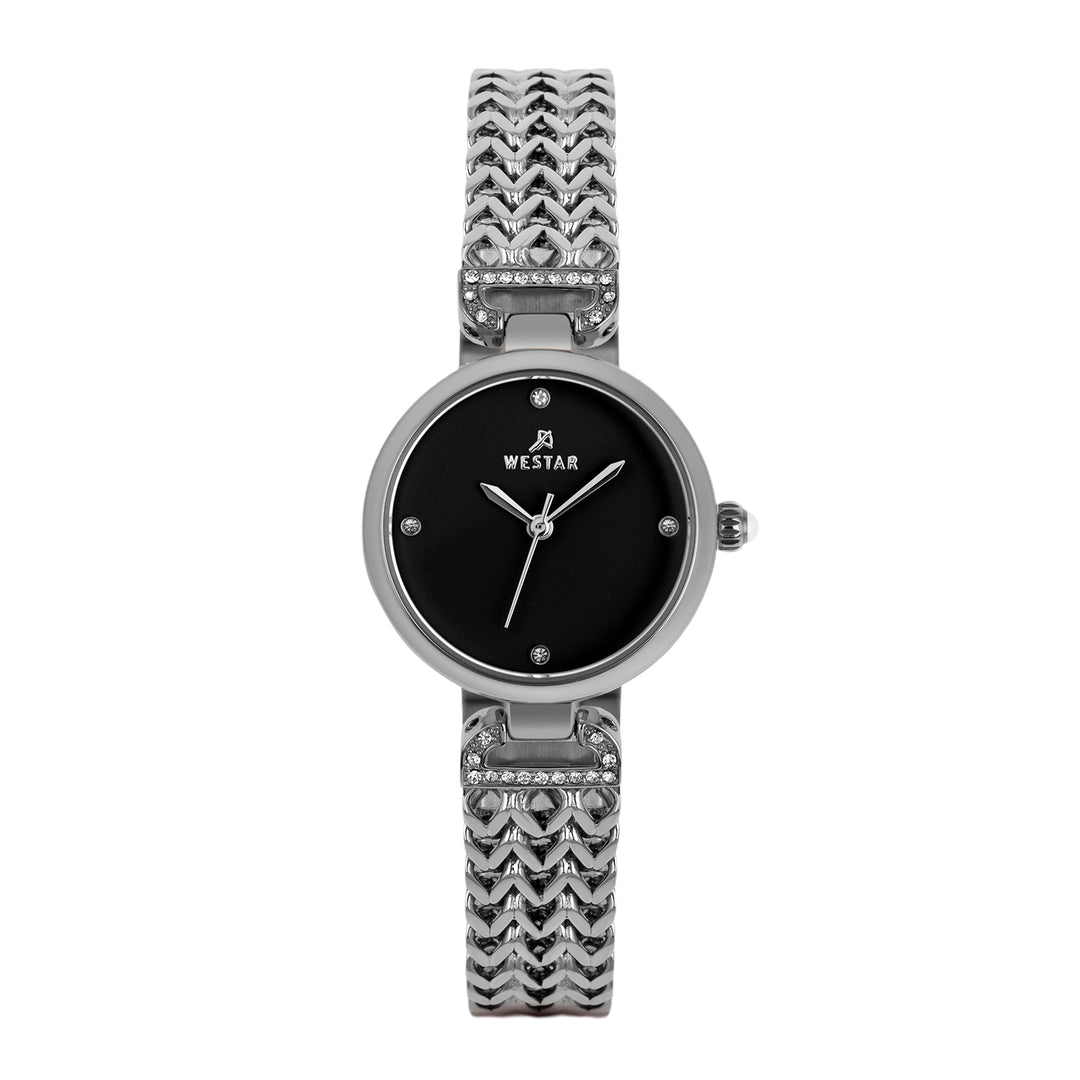 Westar Ornate Ladies Black Dial 26.5 mm Quartz Watch