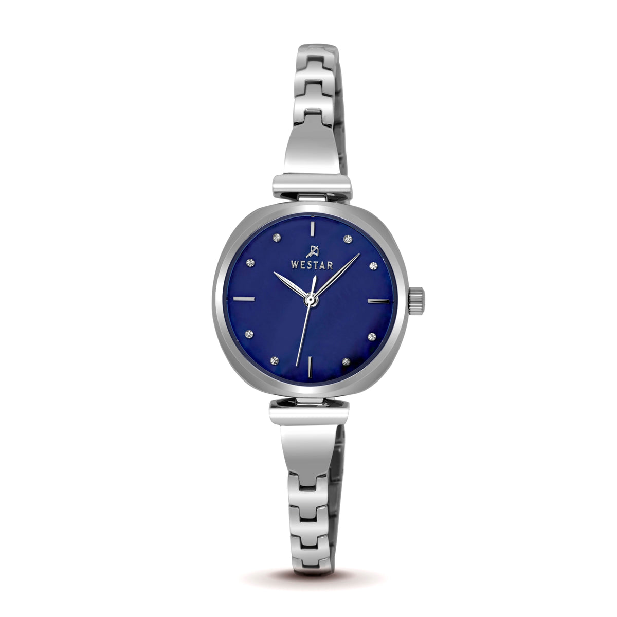 Westar Ornate Ladies Mop Blue Dial 28 mm Quartz Watch