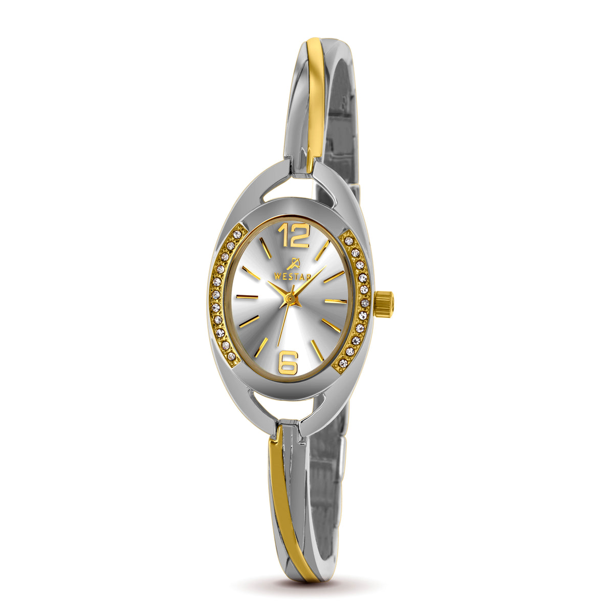 Westar Ornate Ladies Silver Dial 23X38 mm Quartz Watch
