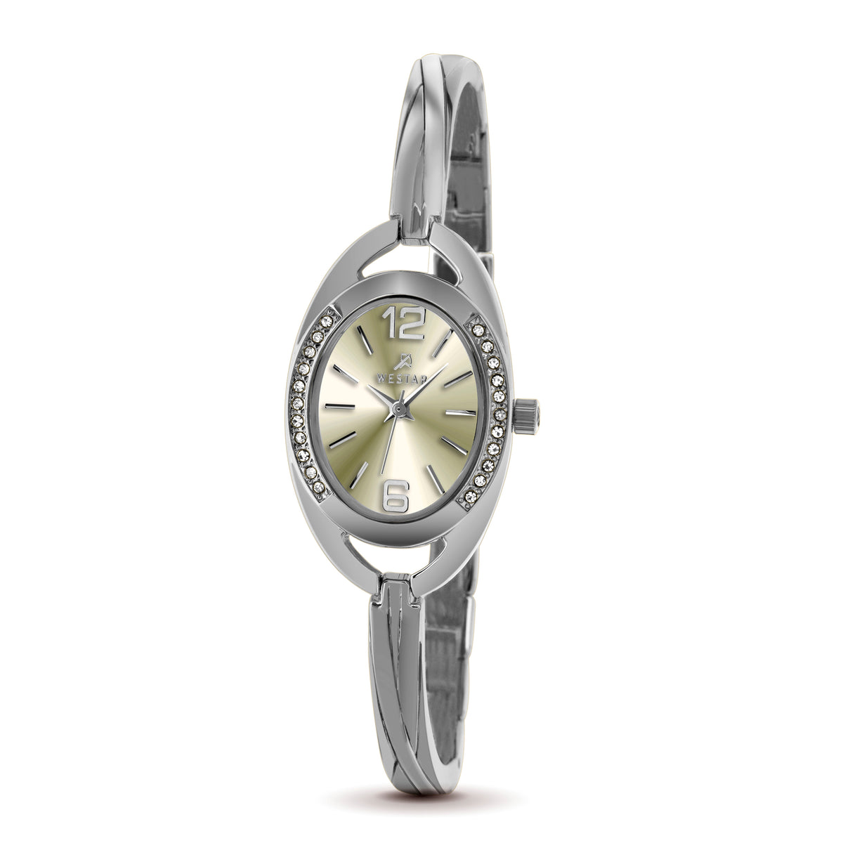 Westar Ornate Ladies Light Champange Dial 23X38 mm Quartz Watch