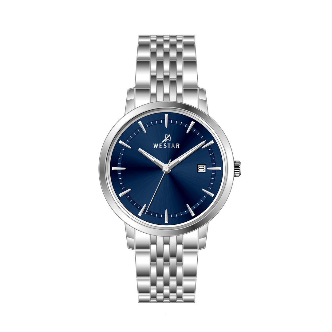 Westar Profile Ladies 30 mm Blue Dial Quartz Watch - 40254STN104