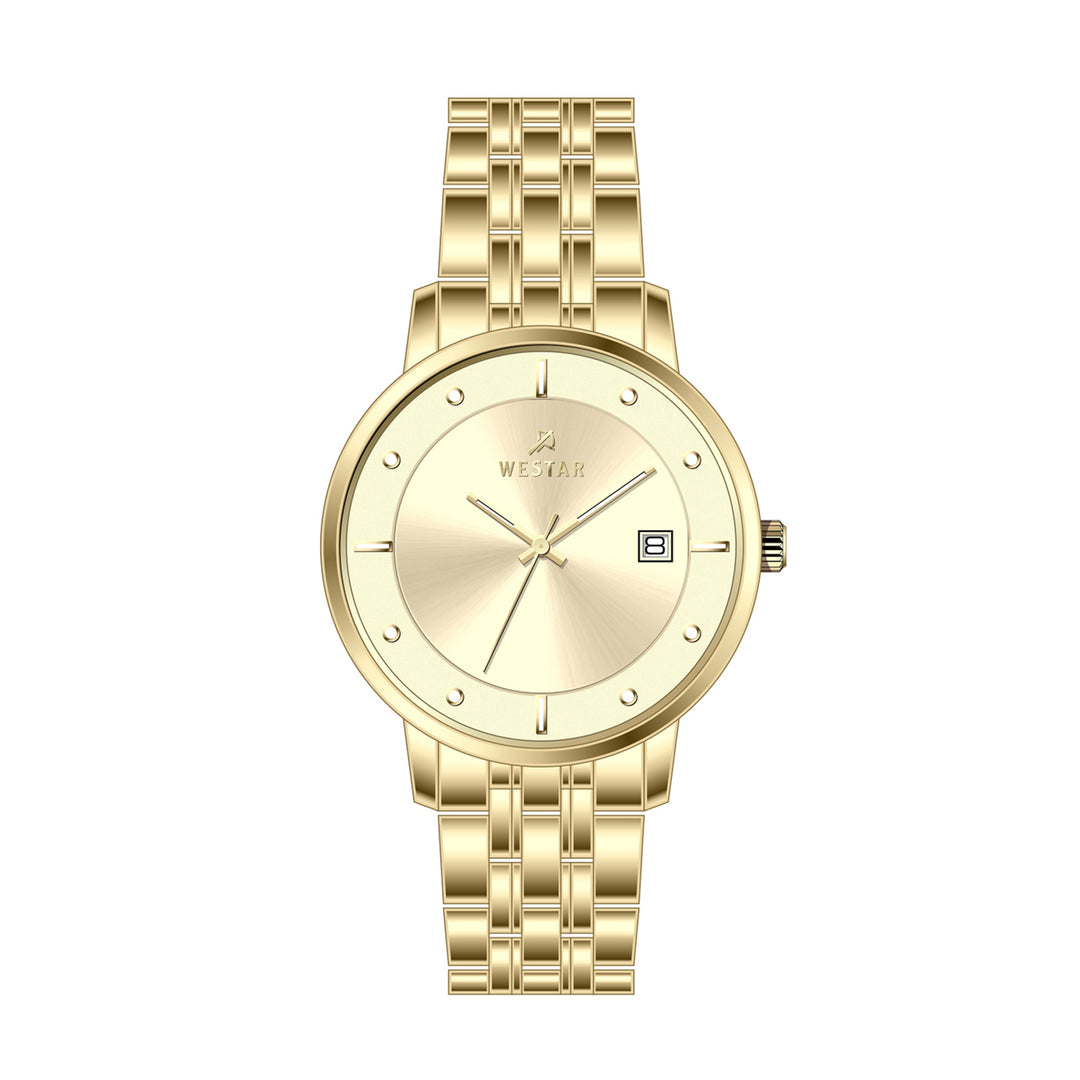 Westar Profile Ladies 30 mm Light Champagne Dial Quartz Watch - 40256GPN102