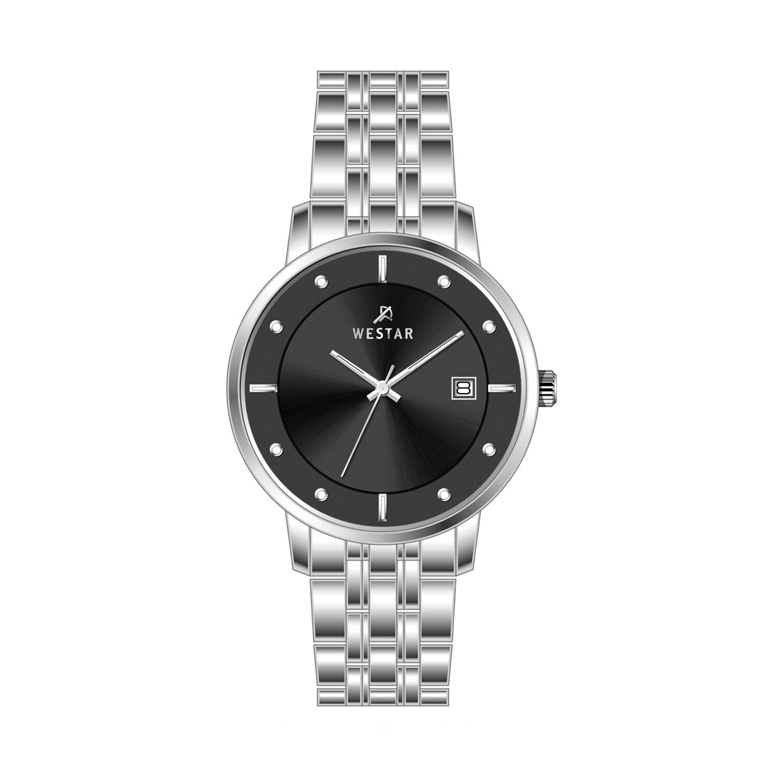 Westar Profile Ladies 30 mm Black Dial Quartz Watch - 40256STN103