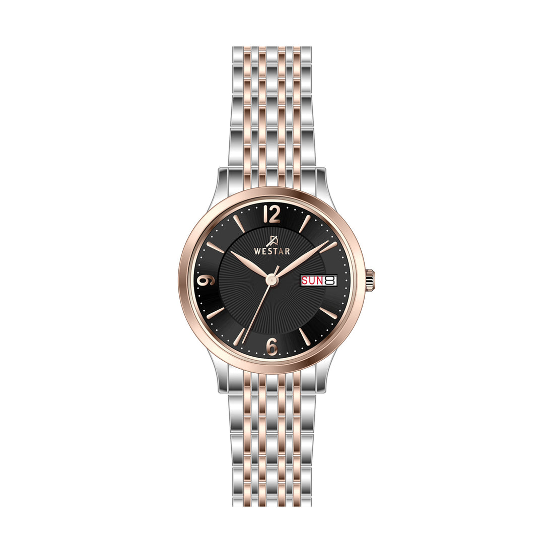 Westar Profile Ladies 30 mm Black Dial Quartz Watch - 40258SPN603