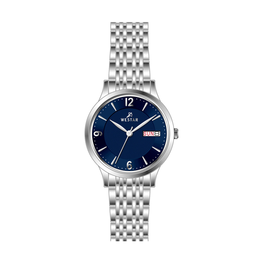 Westar Profile Ladies 30 mm Blue Dial Quartz Watch - 40258STN104