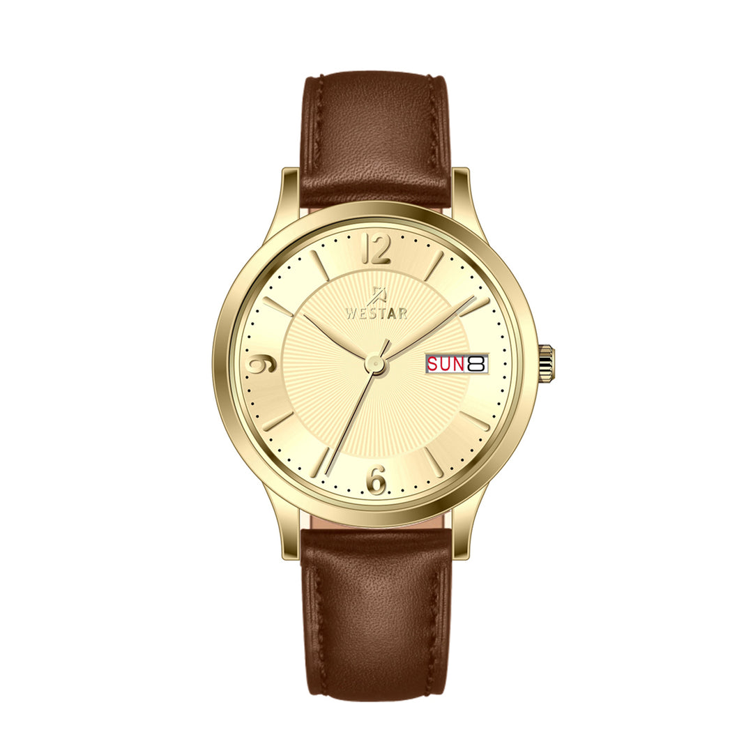 Westar Profile Ladies 30 mm Light Champagne Dial Quartz Watch - 40259GPN122