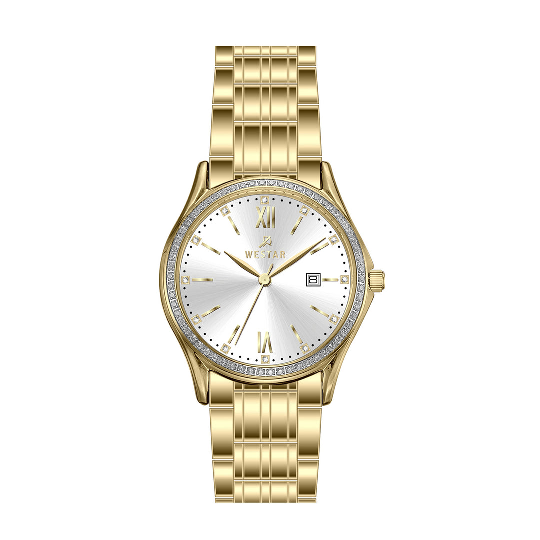 Westar Profile Ladies 34 mm Silver Dial Quartz Watch - 40260GPN107