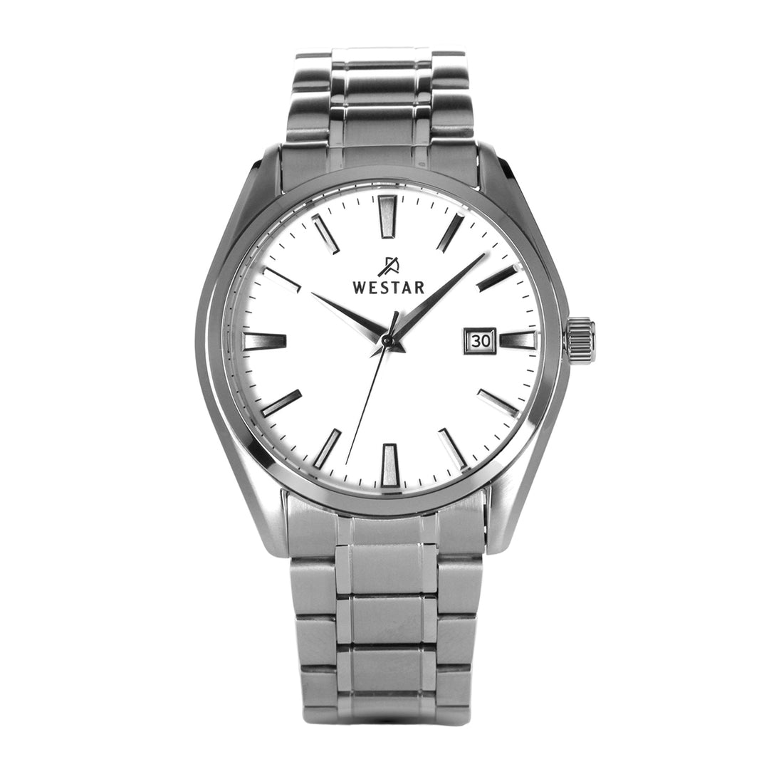 Westar Profile Gents White Dial Quartz Watch - 50178STN101-C