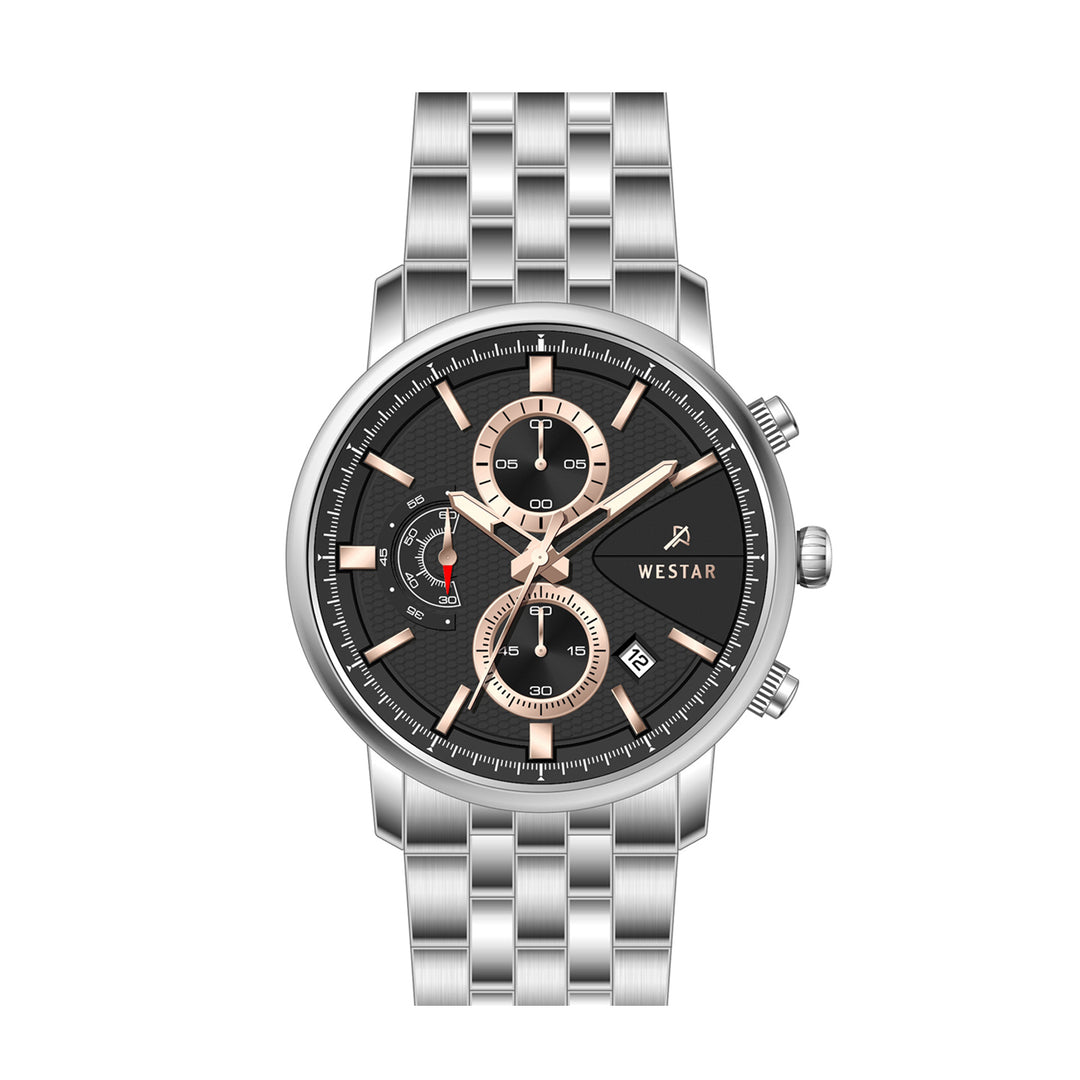 Westar Profile Gents 41 mm Black Dial Quartz Watch - 50250STN603