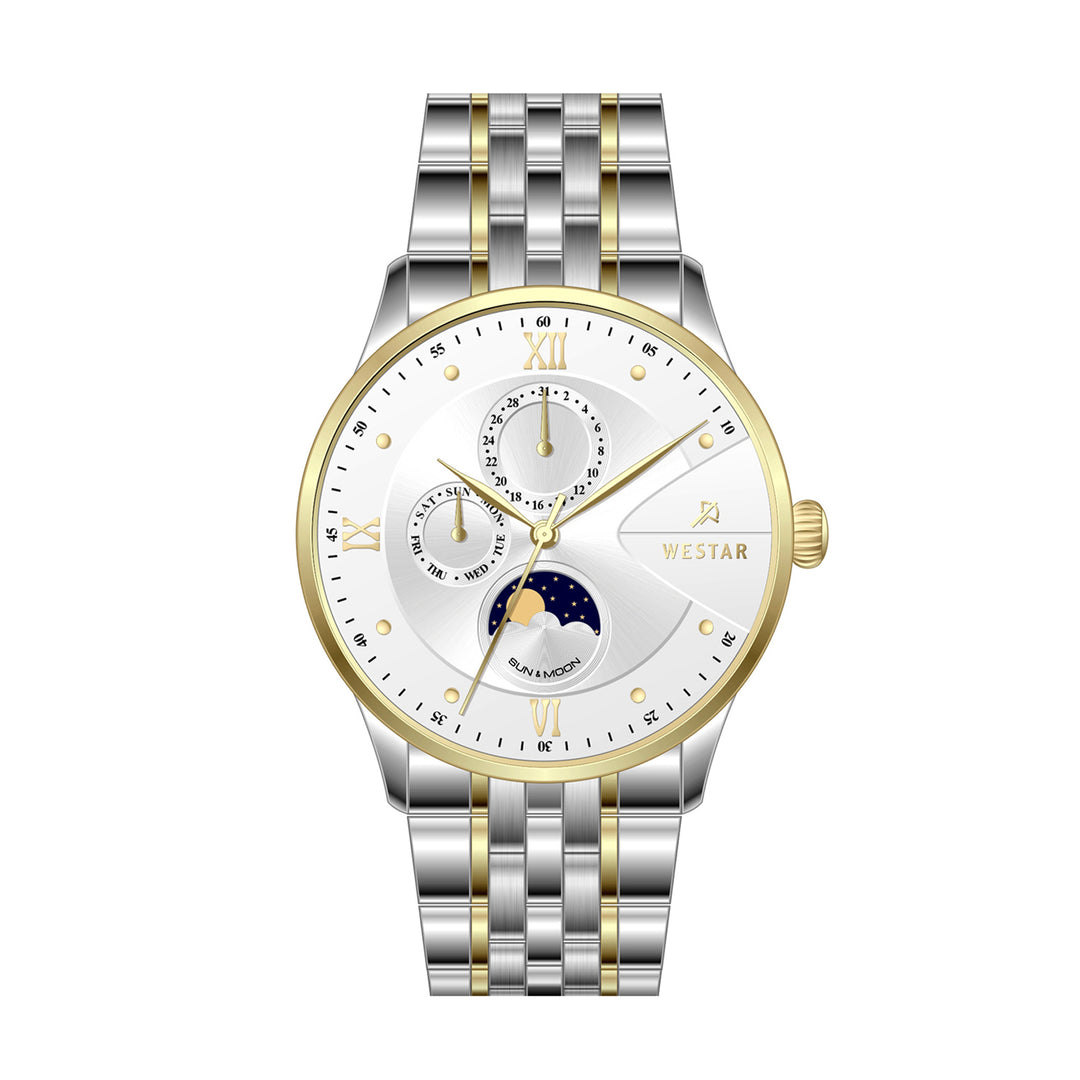 Westar Profile Multifunction Gents 40 mm Silver Dial Quartz Watch - 50252CBN107