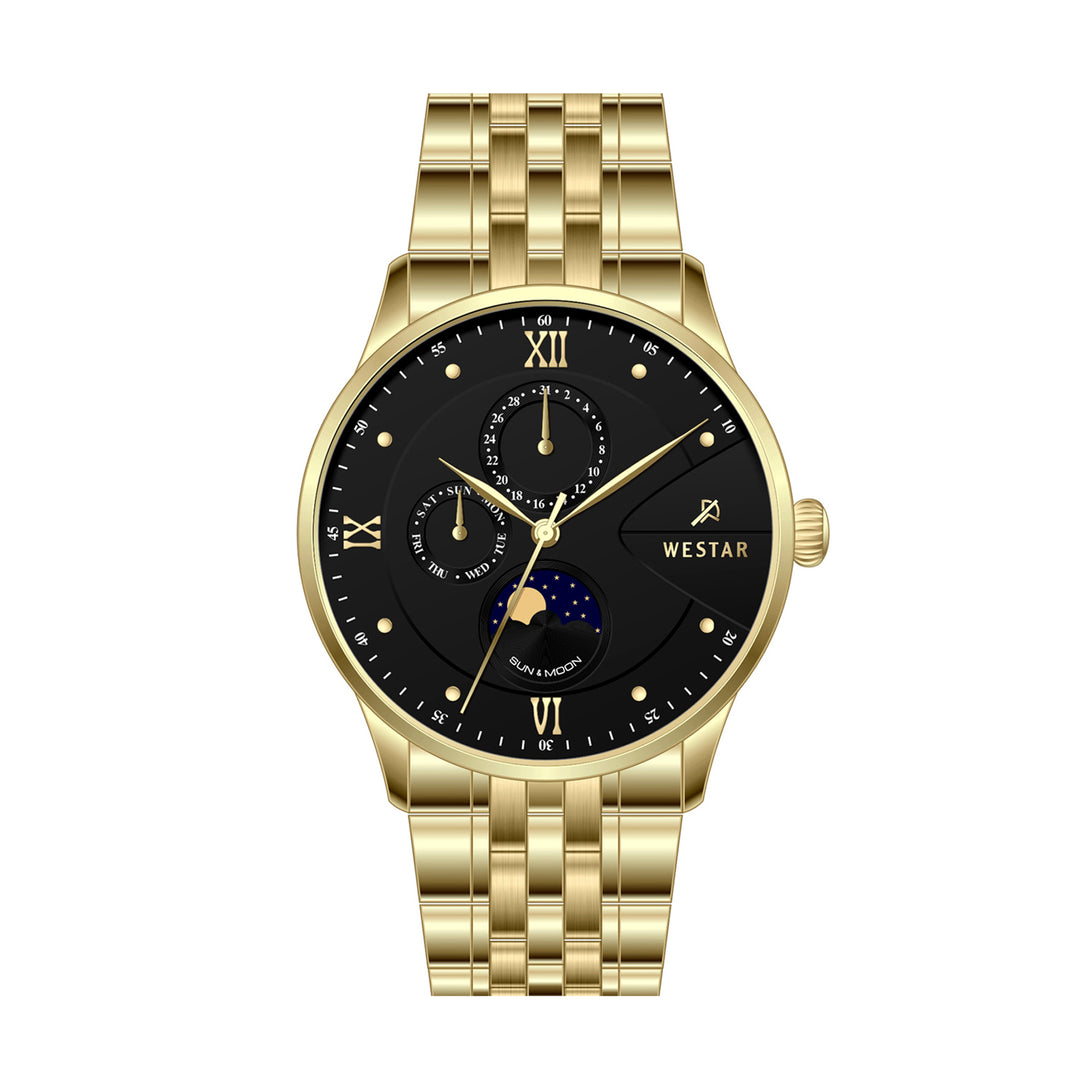 Westar Profile Multifunction Gents 40 mm Black Dial Quartz Watch - 50252GPN103
