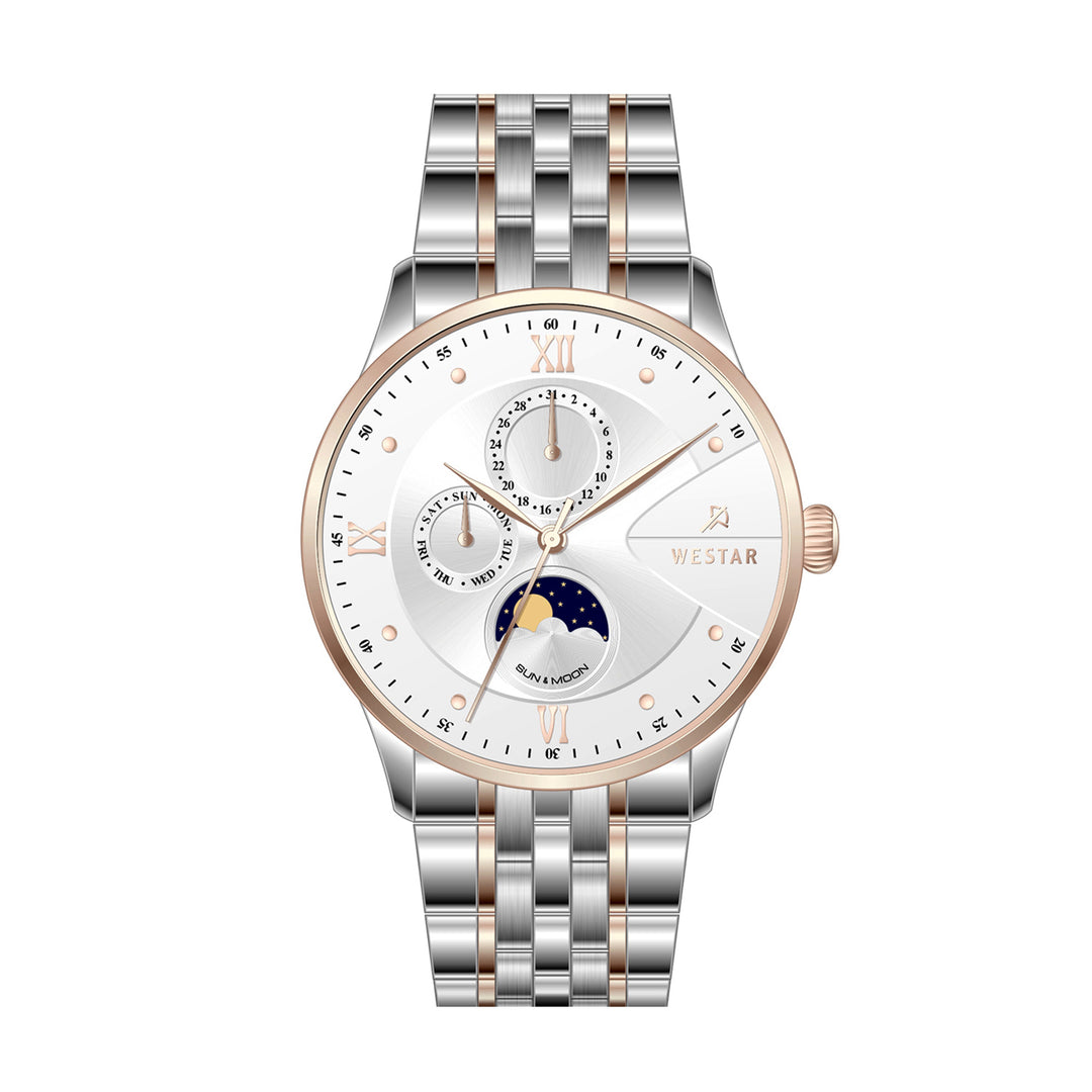 Westar Profile Multifunction Gents 40 mm Silver Dial Quartz Watch - 50252SPN607