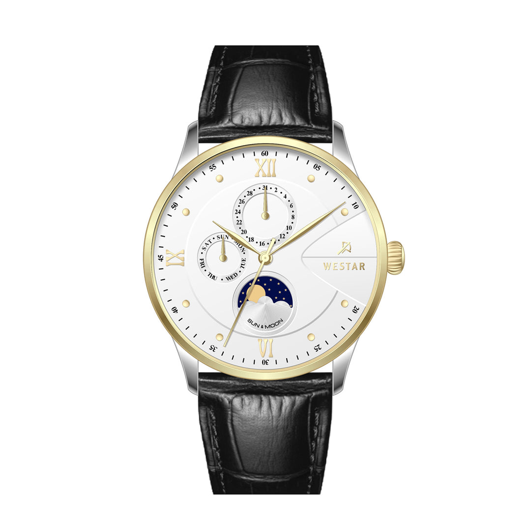 Westar Profile Multifunction Gents 40 mm White Dial Quartz Watch - 50253CBN101