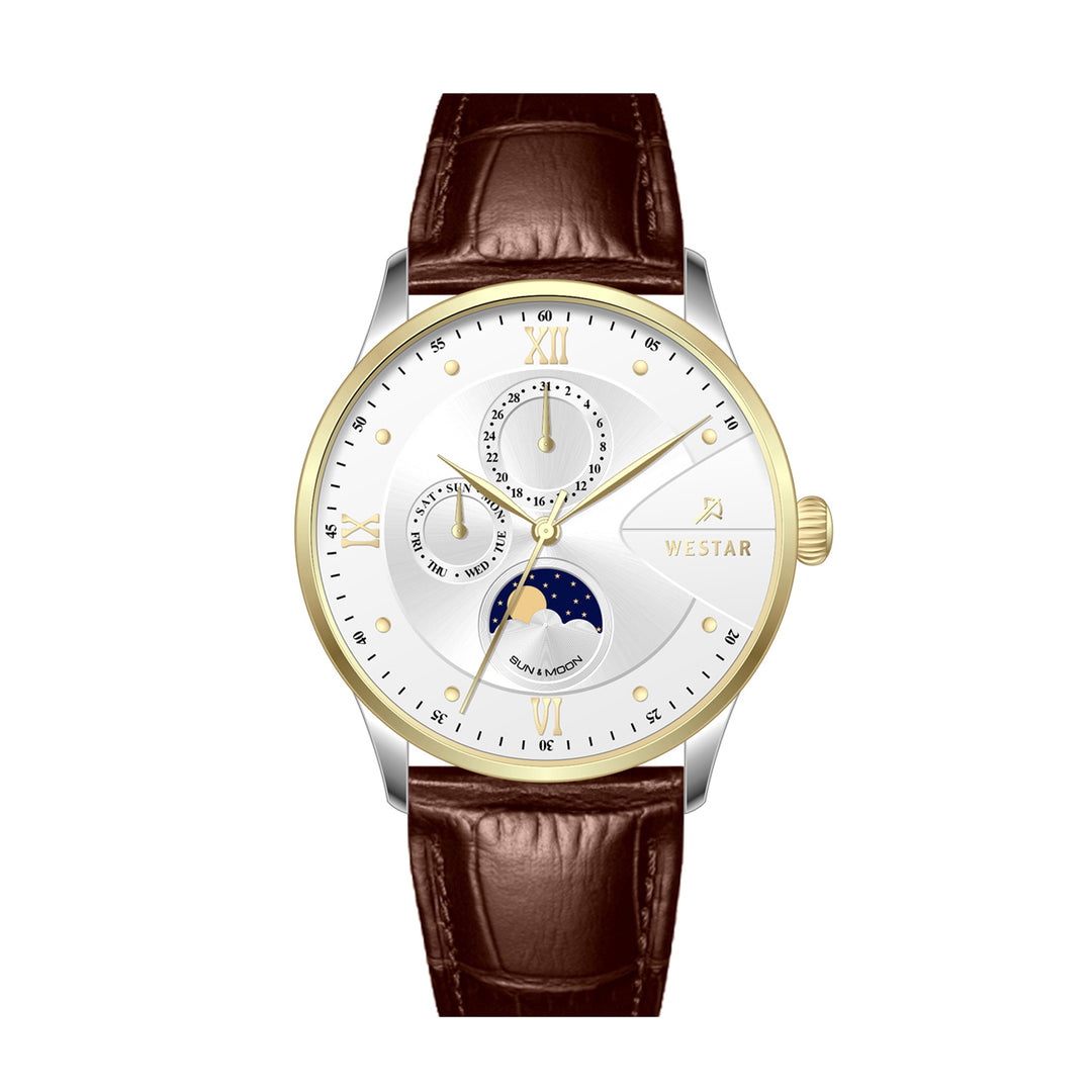 Westar Profile Multifunction Gents 40 mm Silver Dial Quartz Watch - 50253CBN127
