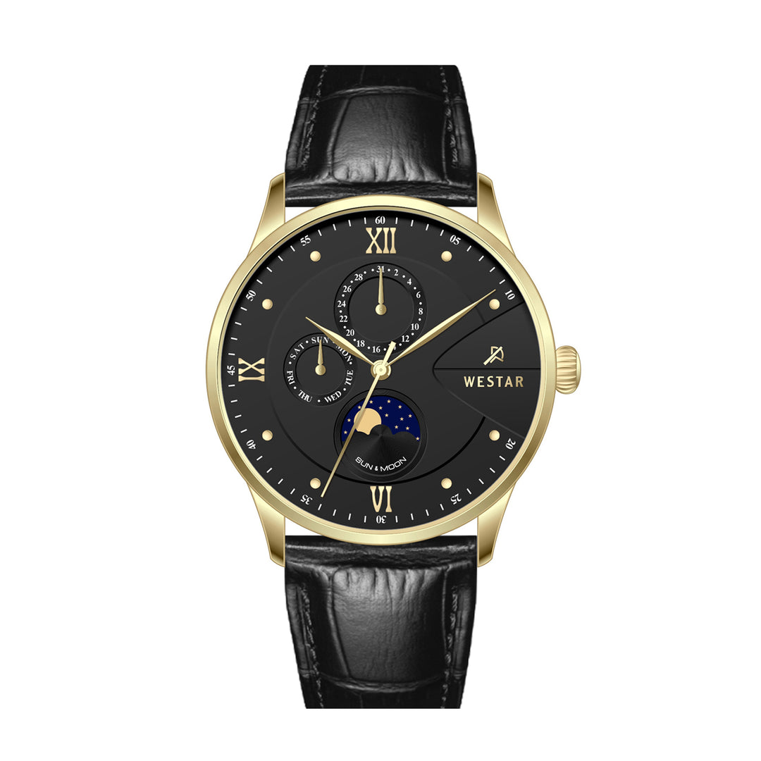 Westar Profile Multifunction Gents 40 mm Black Dial Quartz Watch - 50253GPN103