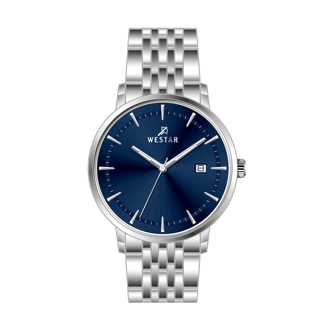Westar Profile Gents 40 mm Blue Dial Quartz Watch - 50254STN104