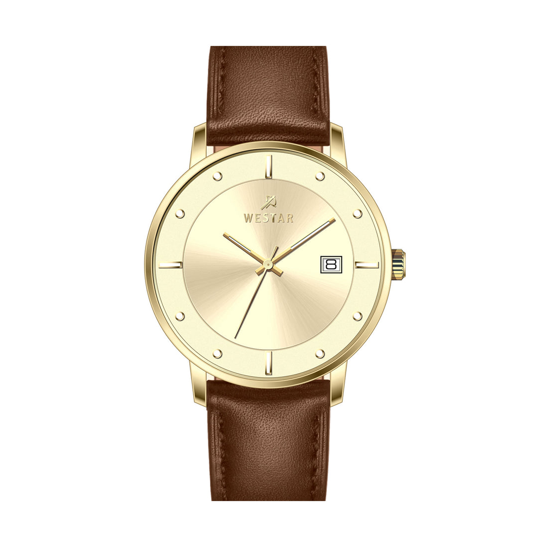 Westar Profile Gents 40 mm Dark Champagne Dial Quartz Watch - 50257GPN128