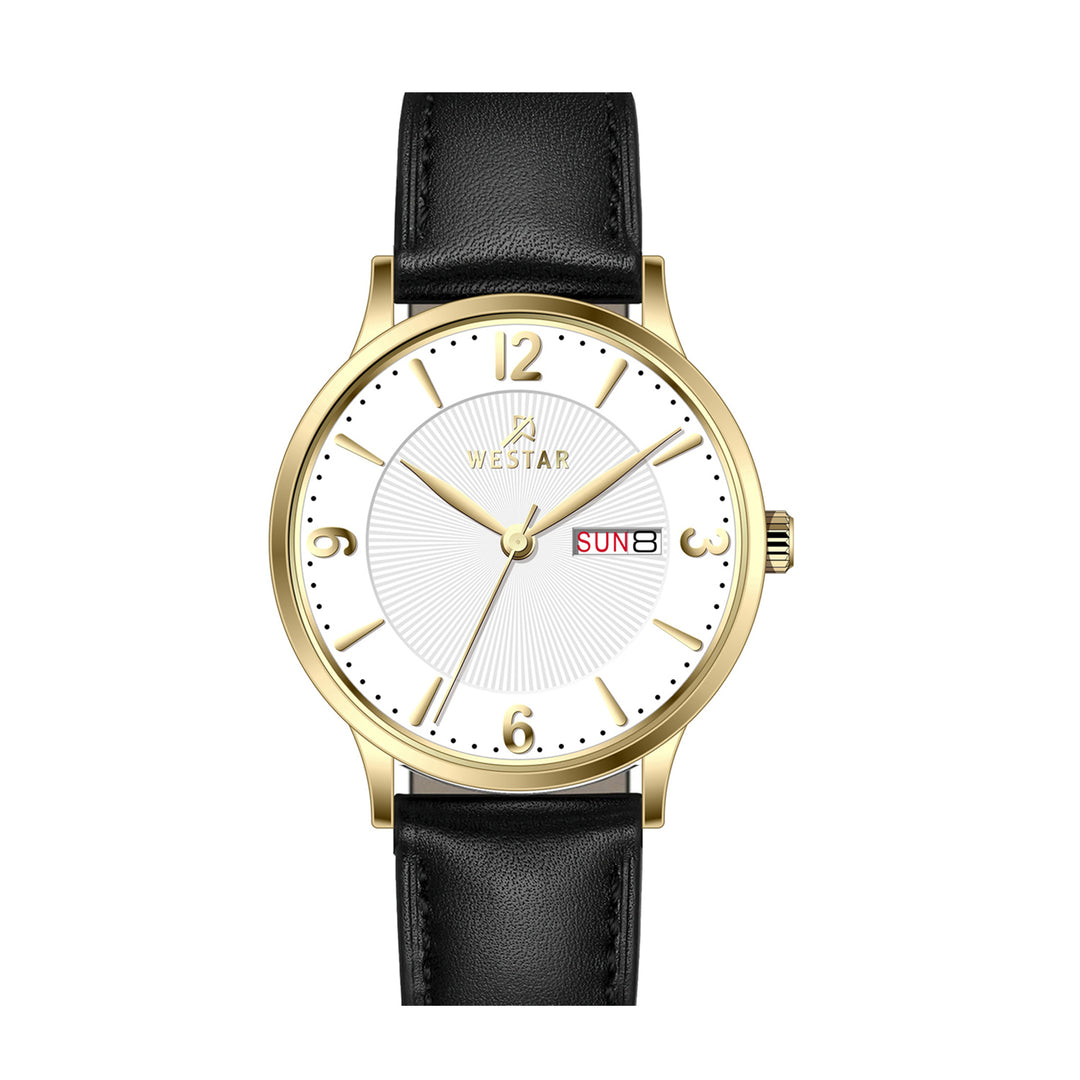 Westar Profile Gents 40 mm White Dial Quartz Watch - 50259GPN101