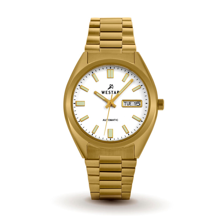 Westar Men's Automatic - White Dial, Gold Bracelet Watch  - 80017GPN101