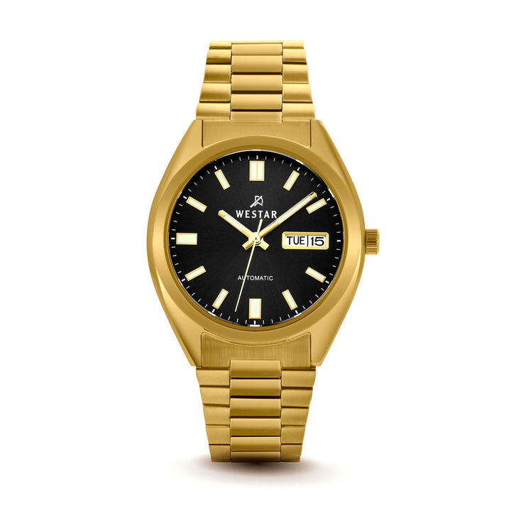 Westar Men's Automatic - Black Dial, Gold Bracelet Watch - 80017GPN103