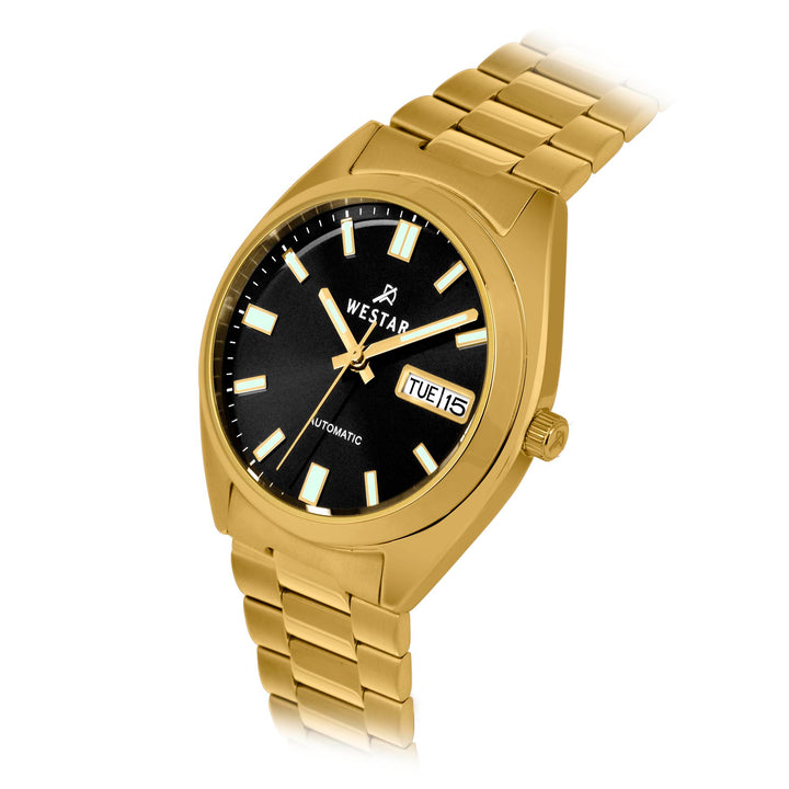 Westar Men's Automatic - Black Dial, Gold Bracelet Watch - 80017GPN103