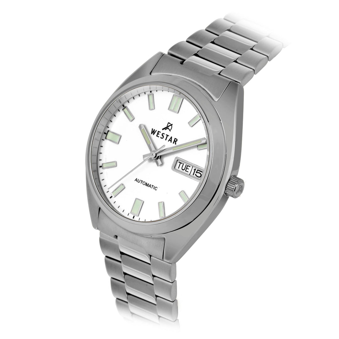 Westar Men's Automatic - White Dial, Stainless Steel Bracelet Watch - 80017STN101