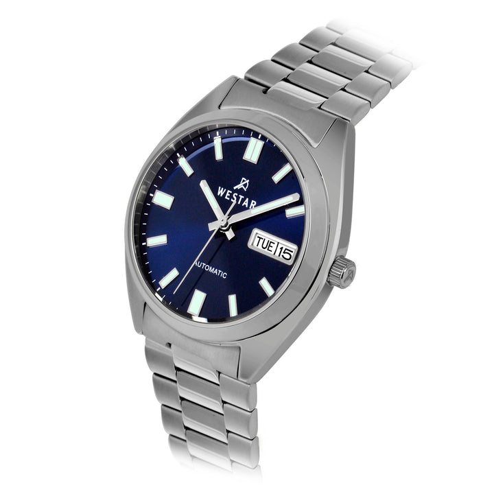 Westar Men's Automatic  - Blue Dial, Stainless Steel Bracelet Watch - 80017STN104
