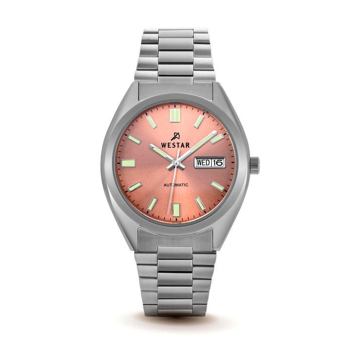 Westar Men's Automatic -  Rose Gold Dial, Stainless Steel Bracelet Watch - 80017STN109