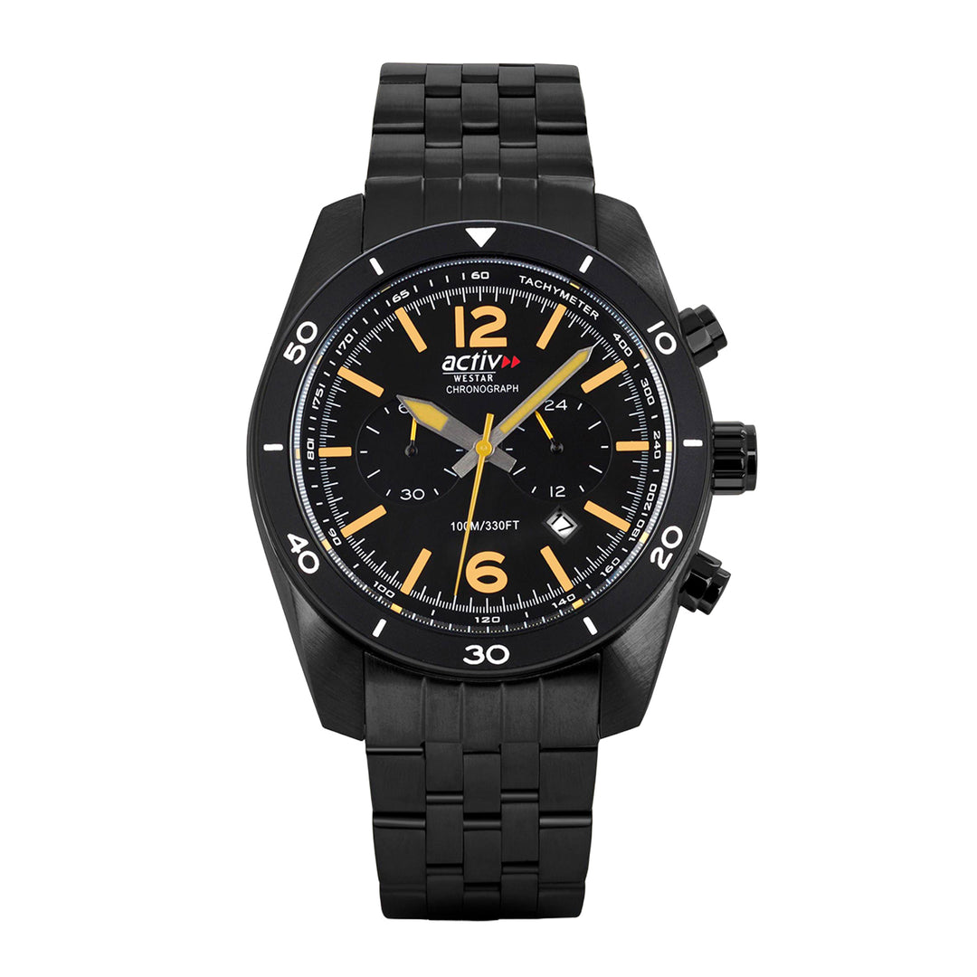 Westar Activ Gents 44 mm Black Dial Quartz Watch - 90280BBN903