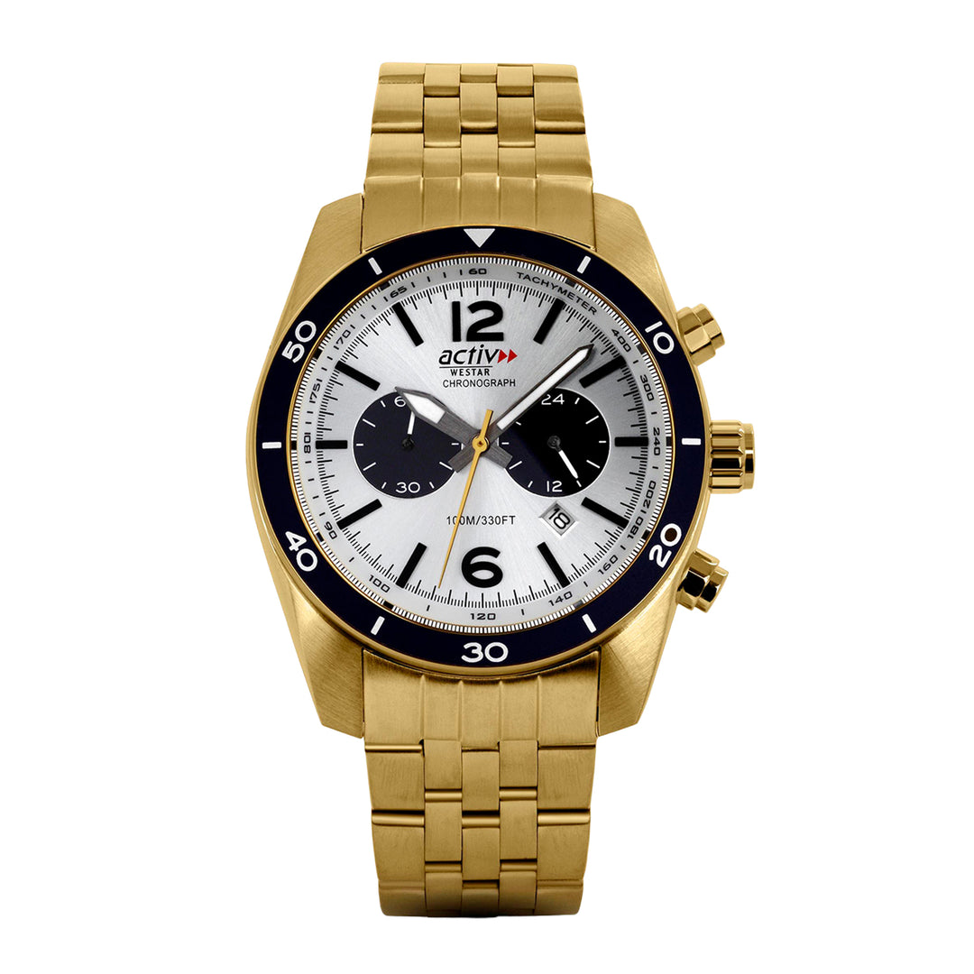 Westar Activ Gents 44 mm Silver Dial Quartz Watch - 90280GPN307