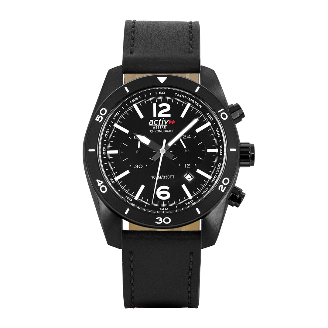 Westar Activ Gents 44 mm Black Dial Quartz Watch - 90281BBN103