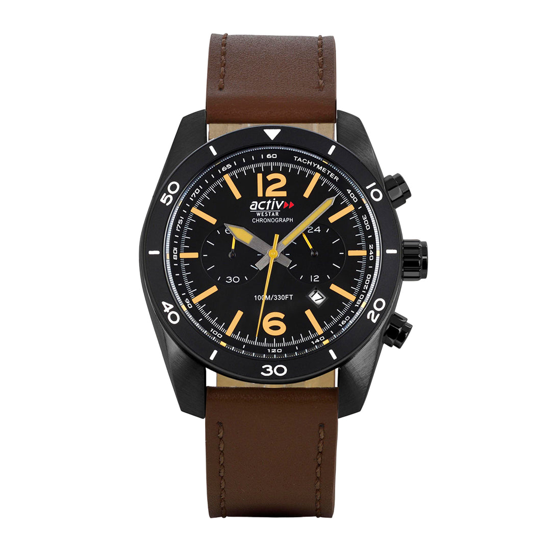 Westar Activ Gents 44 mm Black Dial Quartz Watch - 90281BBN923