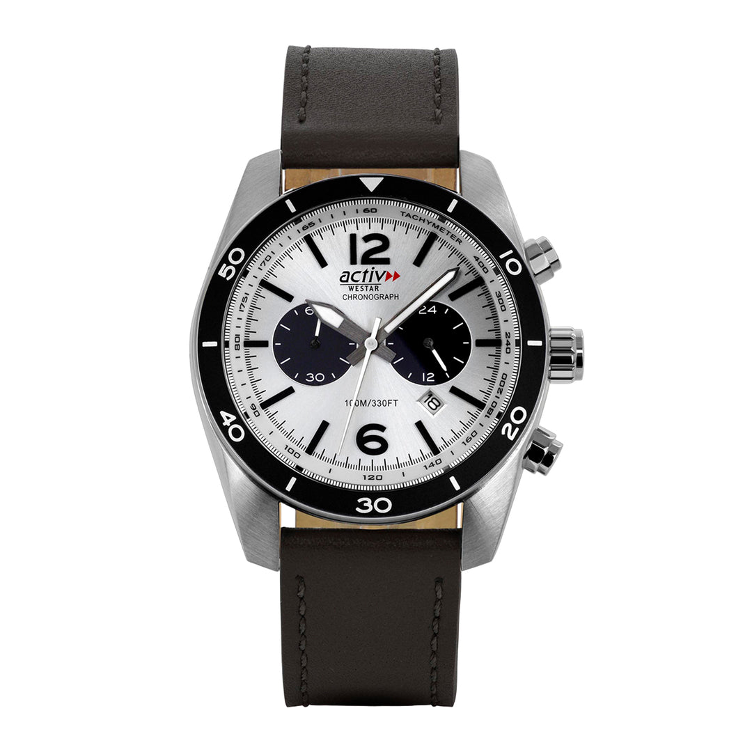 Westar Activ Gents 44 mm Silver Dial Quartz Watch - 90281STN327