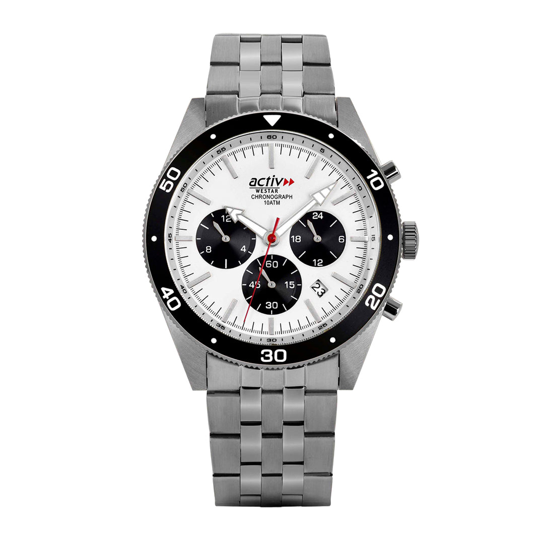 Westar Activ Gents 43 mm Silver Dial Quartz Watch - 90282STN307