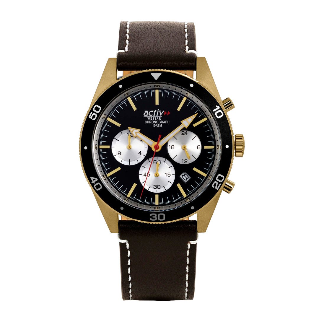 Westar Activ Gents 43 mm Black Dial Quartz Watch - 90283GPN723