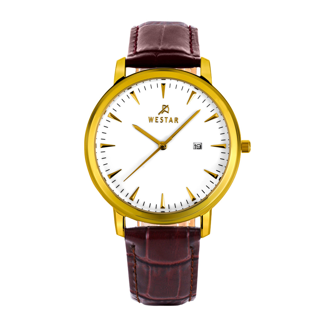 Westar Executive Gents White Dial Quartz Watch - EX0003GPN121