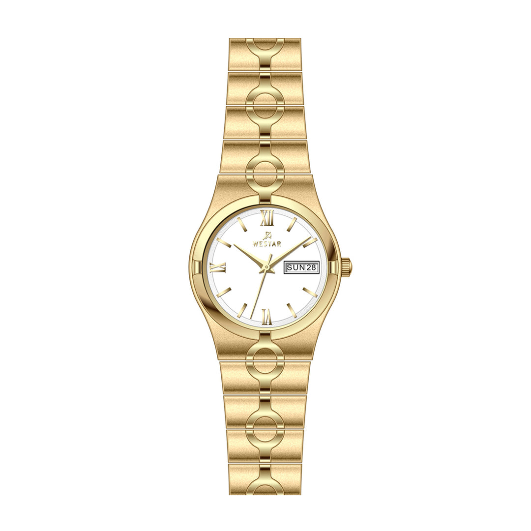 Westar Executive Ladies 23.5 mm White Dial Quartz Watch - EX6612GPN101