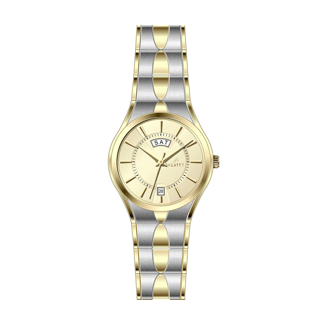 Westar Executive Ladies 25 mm Light Champagne Dial Quartz Watch - EX6613CBN102