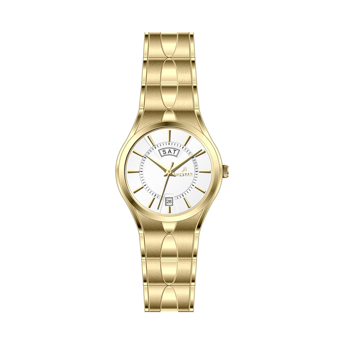 Westar Executive Ladies 25 mm White Dial Quartz Watch - EX6613GPN101