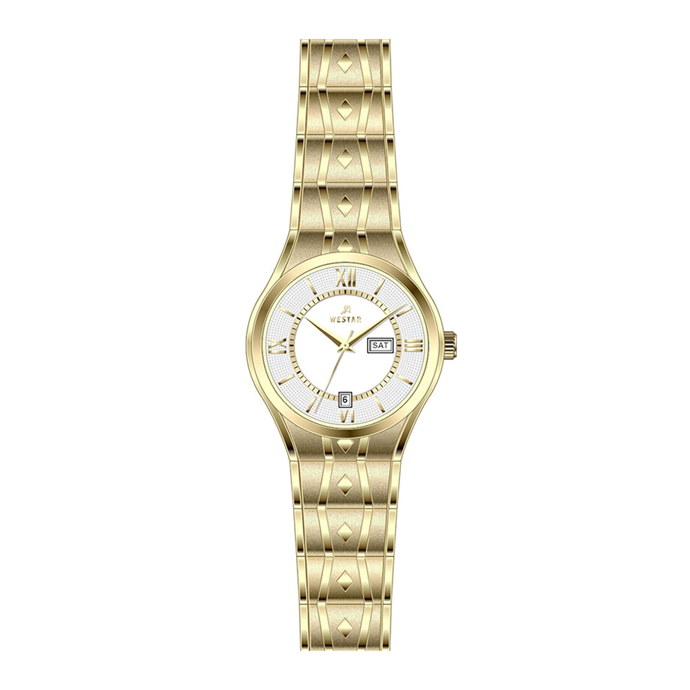 Westar Executive Ladies White Dial Quartz Watch - EX6619GPN101