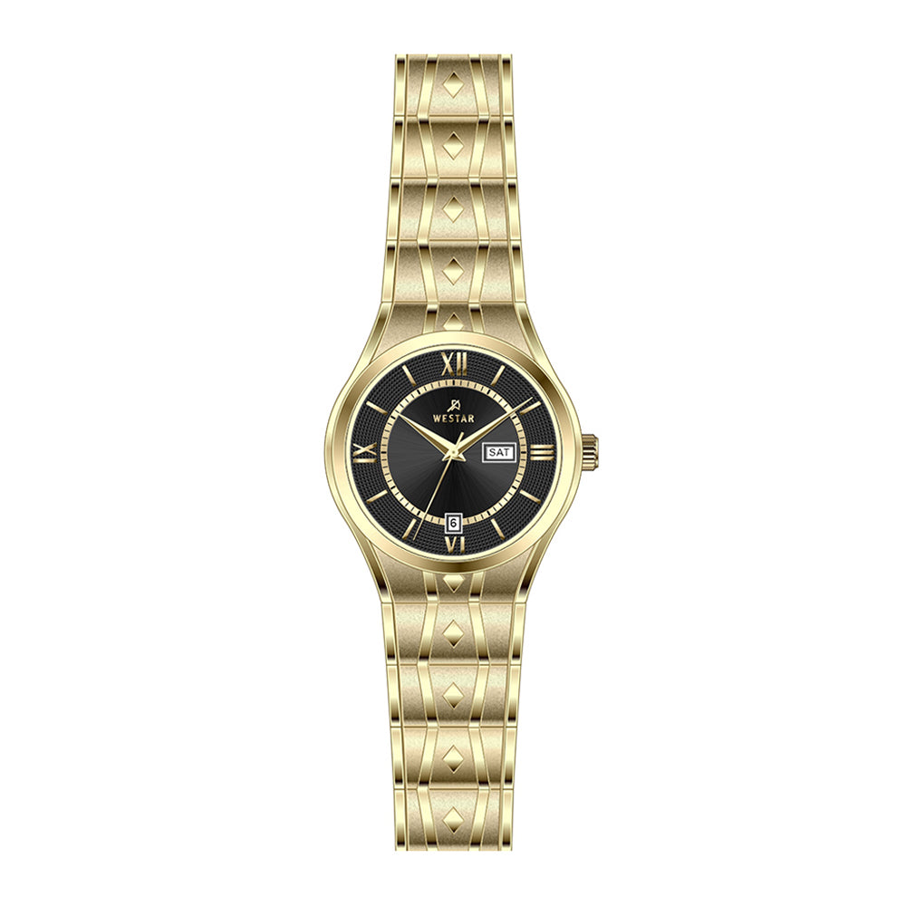 Westar Executive Ladies Black Dial Quartz Watch - EX6619GPN103