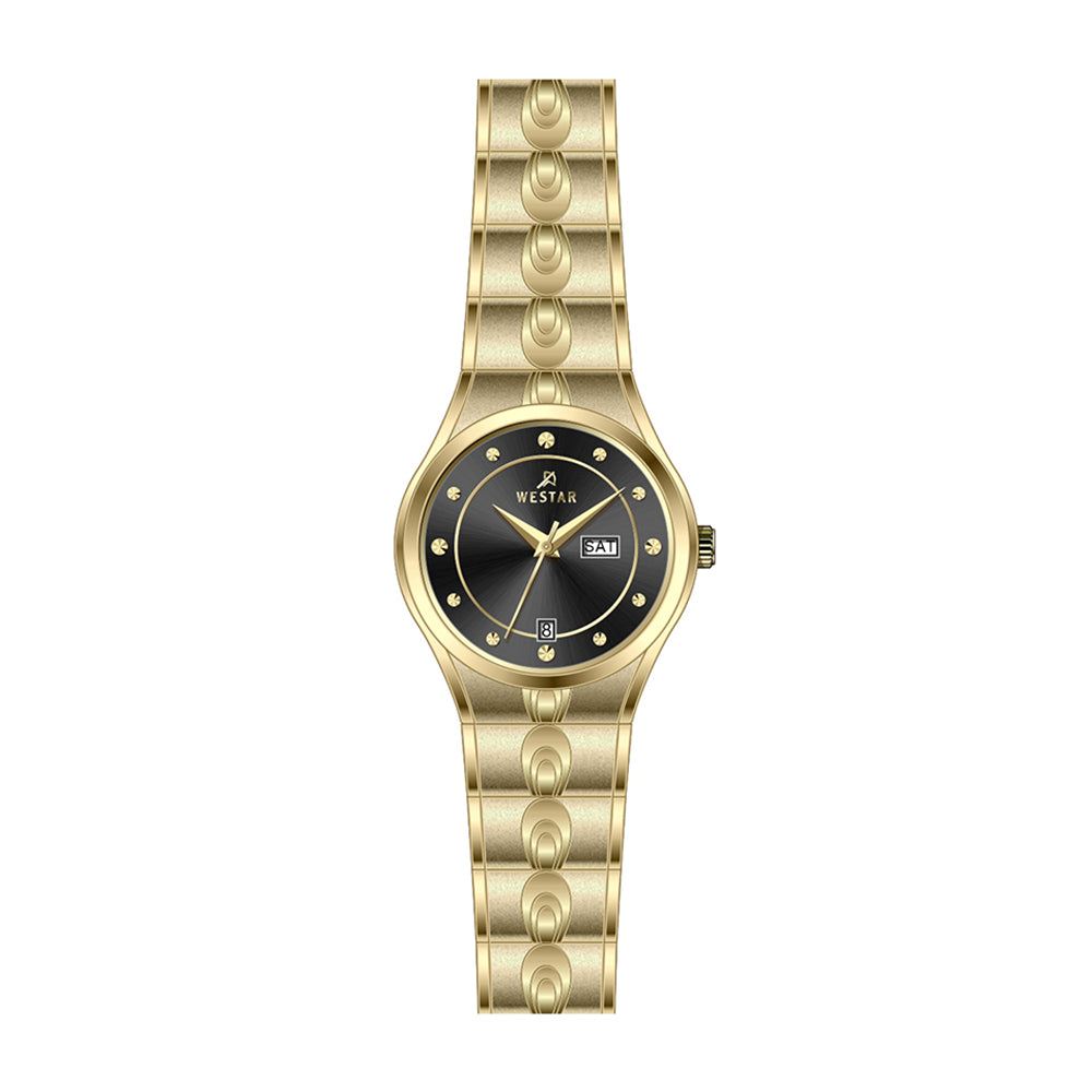 Westar Executive Ladies Black Dial Quartz Watch - EX6620GPN103
