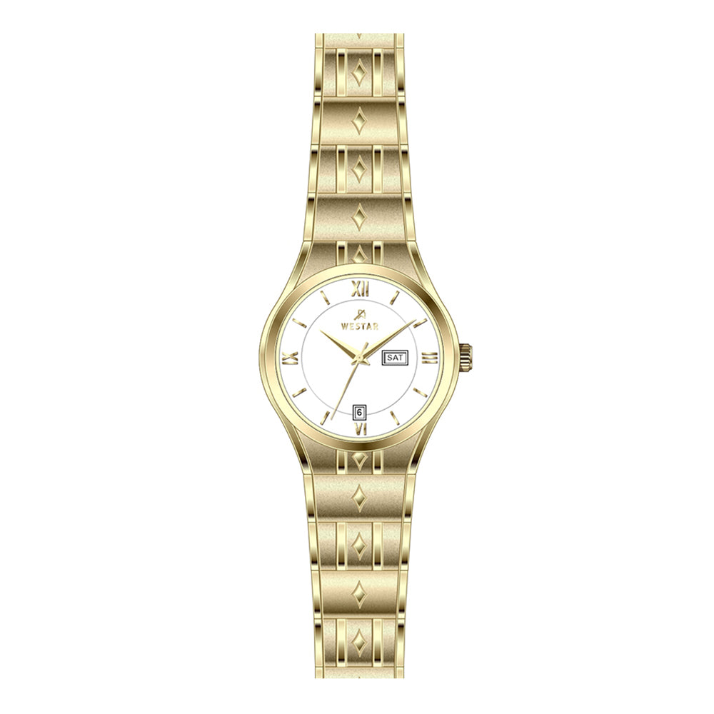 Westar Executive Ladies White Dial Quartz Watch - EX6621GPN101